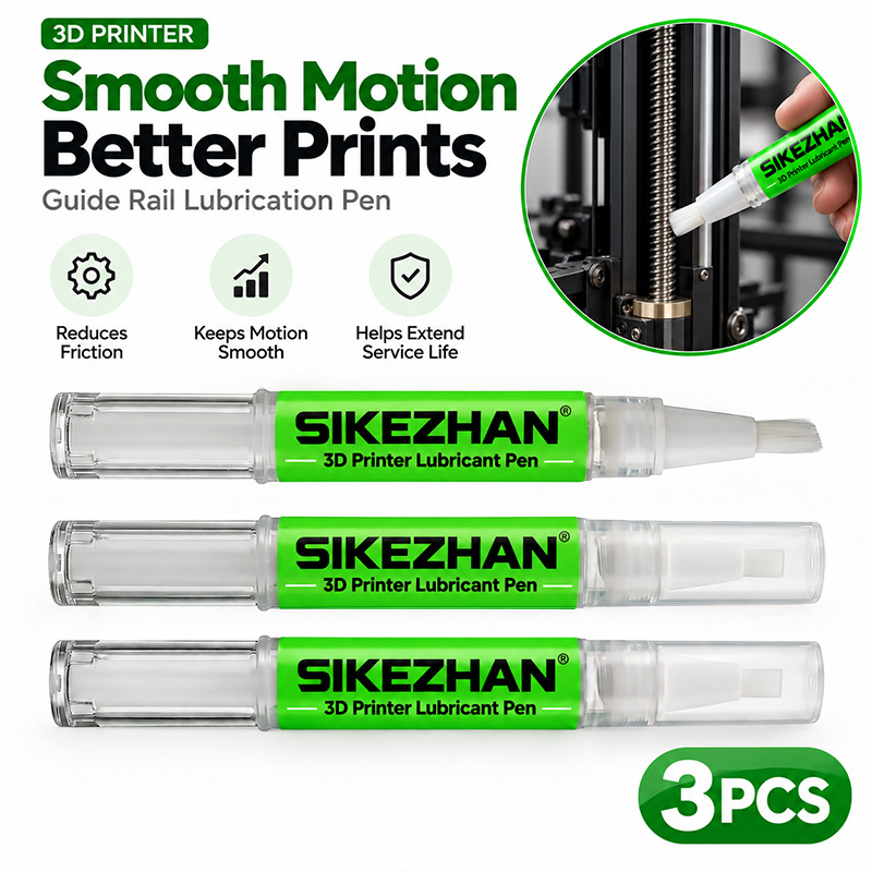 3D Printing Guide - ปากกาหล่อลื่น 3 ชิ้น, แปรงหล่อลื่นสำหรับเครื่องพิมพ์สามมิติ ใช้กับรางเลื่อนเชิงเส้น, สกรูนำ,